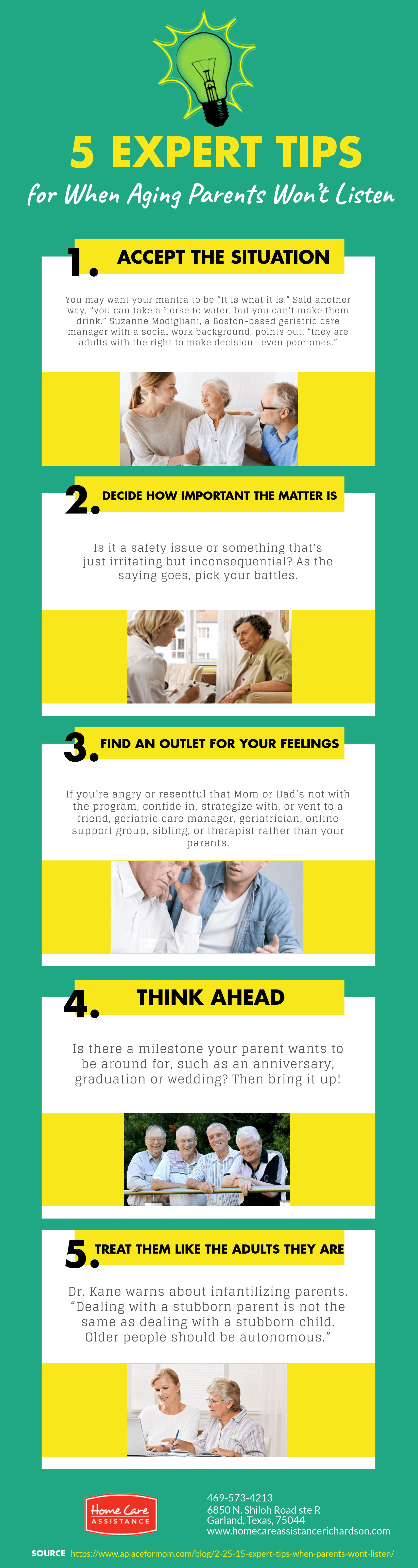5 Expert Tips for When Aging Parents Won’t Listen [Infographic]